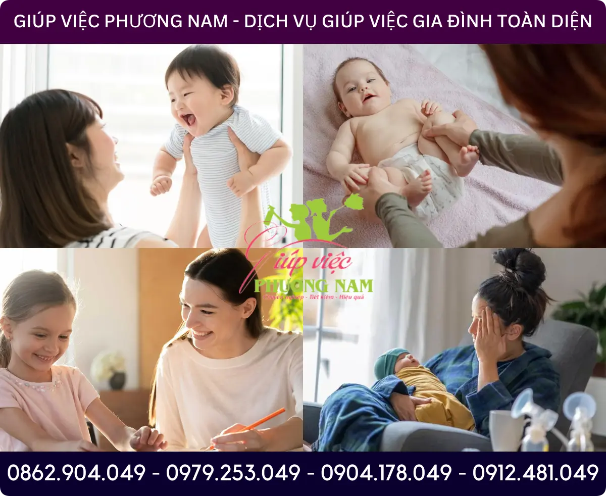 Dịch vụ tìm người chăm bé tại Hòa Bình