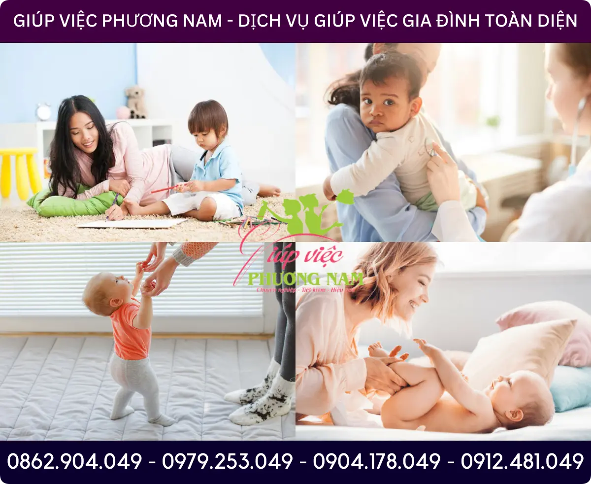 Dịch vụ trông bé tại nhà ở Hưng Yên