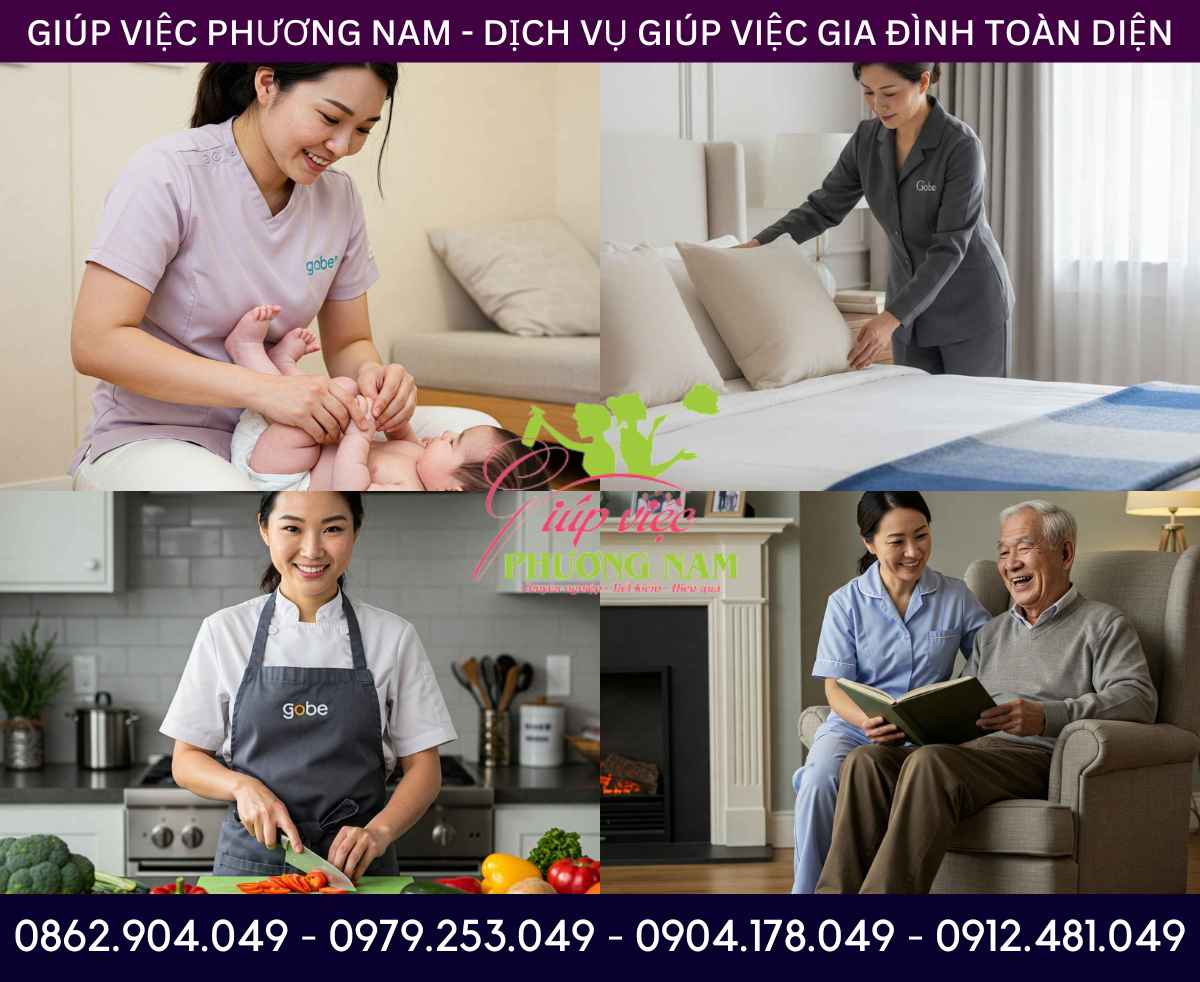 Đào tạo bài bản: Dịch vụ cung ứng người giúp việc uy tín, thạo việc, giao tiếp tốt